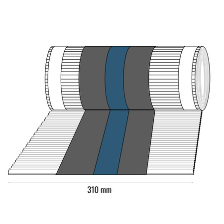 Taśma Aluminiowa KALENICOWA pod Gąsior xRoll 5mb Szerokość 310mm RAL 3011 WIŚNIA