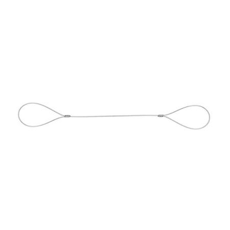 Linka Stalowa w PCV PRZEZROCZYSTA z Pętlami Pętelkami Lina z Okiem Oczkami Pętlica 1/2mm 1x19