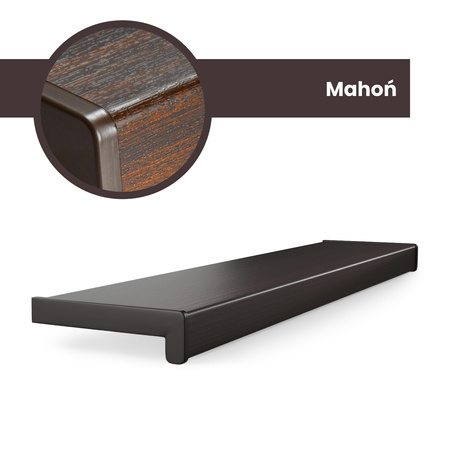 Parapet Wewnętrzny Komorowy PCV MAHOŃ Szerokość 25cm + zaślepki GRATIS