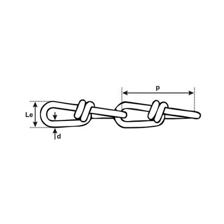 Łańcuch WĘZŁOWY Victor DIN 5686 Ocynk 1,4mm