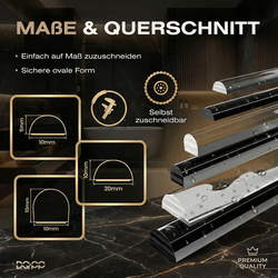 Próg akrylowy samoprzylepny do kabiny prysznicowej 5×10 mm – przezroczysty