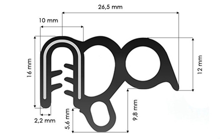 Uszczelka Krawędziowa na Krawędź Rant 3-6mm T-70