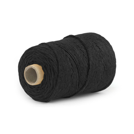 Sznurek Bawełniany Makrama 5mm 100m CZARNY