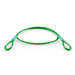 Linka Stalowa w PCV ZIELONA z Pętlami Pętelkami Lina z Okiem Oczkami Pętlica 2/4mm 1x19