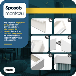 Listwa Karniszowa Maskująca Karnisz 10cm Czarna 2m