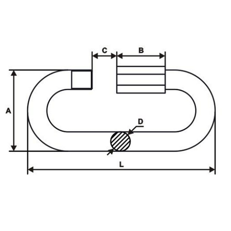 Ogniwo SKRĘCANE Łącznik Łańcucha Ocynk Ocynkowany 16mm