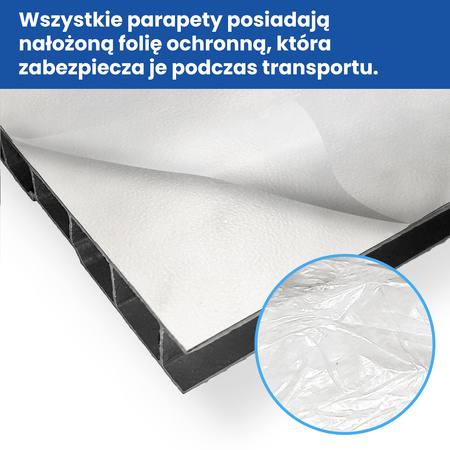 Parapet Wewnętrzny Komorowy PCV WINCHESTER Szerokość 30cm + zaślepki GRATIS
