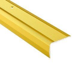Profil Schodowy Aluminiowy Ryflowany Kątownik ZŁOTY 40x25 Wkręcany Na Śruby