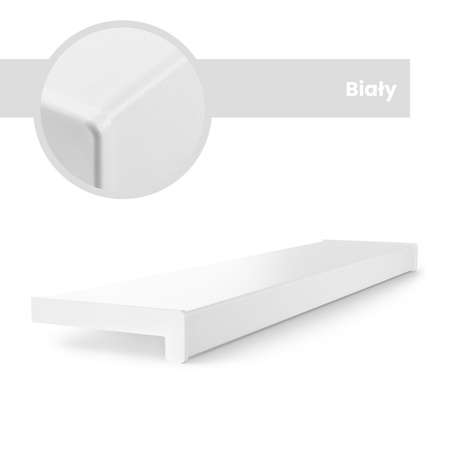 Parapet Wewnętrzny Komorowy PCV BIAŁY Szerokość 25cm + zaślepki GRATIS