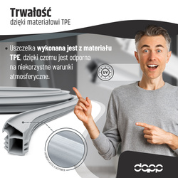 Uszczelka drzwiowa do drzwi zewnętrznych ościeżnicy stalowej KA-2 BIAŁA