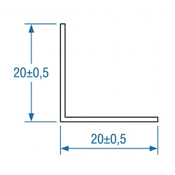 Kątownik PCV Samoprzylepny Wewnętrzny Narożnik 20x20mm CZARNY 2m