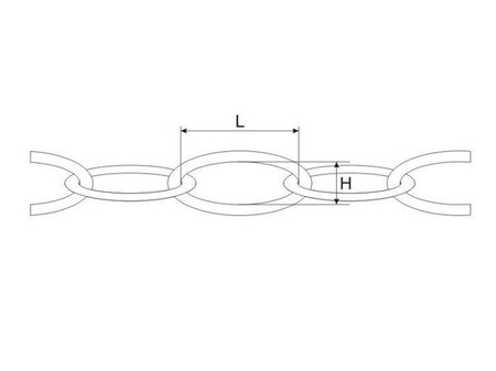 ŁAŃCUCH OWALNY 2,8mm - 30m