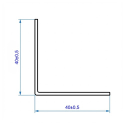 Kątownik PCV Samoprzylepny Zewnętrzny Narożnik 40x40mm CZARNY 2m 