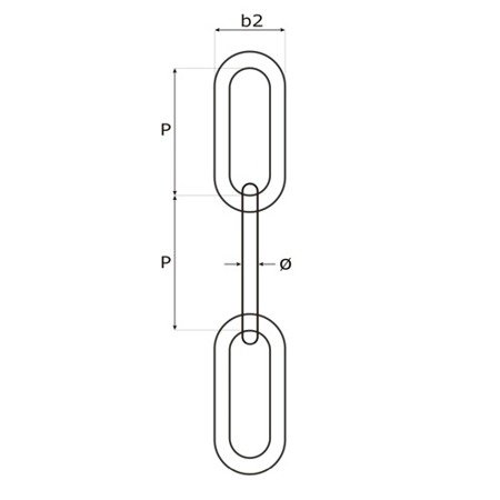 ŁAŃCUCH ZE STALI NIERDZEWNEJ DIN 763 4mm 