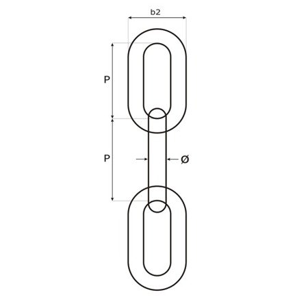 ŁAŃCUCH ZE STALI NIERDZEWNEJ DIN 766 3mm 