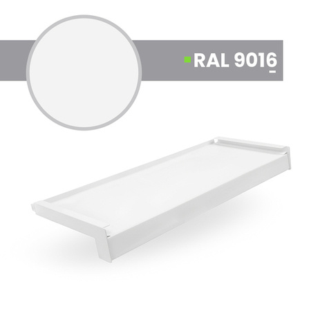 Parapet Zewnętrzny Aluminiowy ALU Biały RAL 9016 Szerokość 15cm