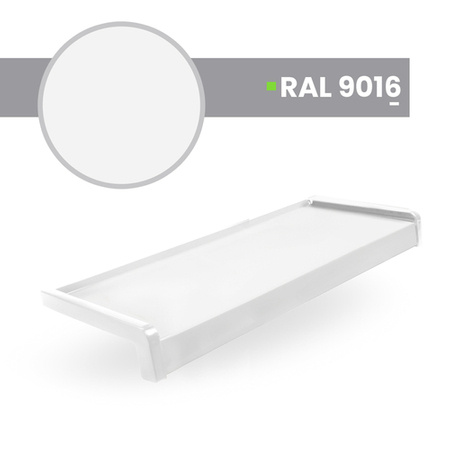 Parapet Zewnętrzny Aluminiowy ALU Biały RAL 9016 Szerokość 35cm