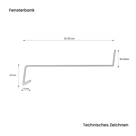 Parapet Zewnętrzny Aluminiowy ALU Brązowy RAL 8019 Szerokość 35cm  z Zaślepkami ALUMINIOWYMI GRATIS