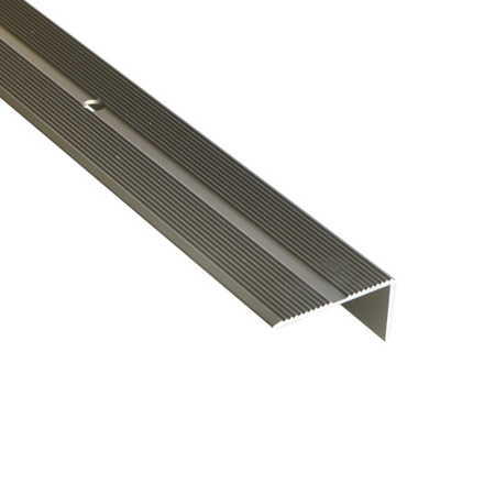 Profil Schodowy Aluminiowy Ryflowany Kątownik SZAMPAN 40x20 Wkręcany Na Śruby