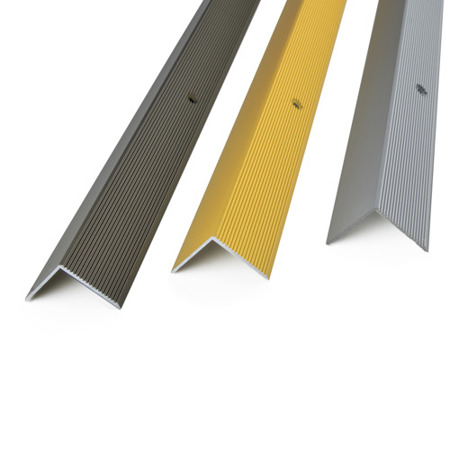 Profil Schodowy Aluminiowy Ryflowany Kątownik ZŁOTY 30x30 Wkręcany Na Śruby